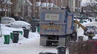 4K Robotic Arm Garbage Truck Residential Garbage Collection in Brampton Canada [upl. by Senoj]