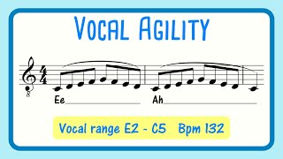 Vocal Agility Exercise for Intermediate Singers  Ee Ah Vocal range E2  C5 [upl. by Eeimaj951]