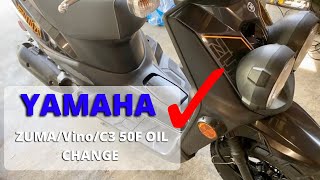 Yamaha ZUMA 50F Oil Change [upl. by Bechler970]