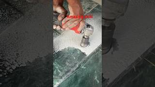 How to drill a hole for granite countertops ytshorts shortsfeed shortvideo shorts trending [upl. by Yelkcub]