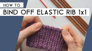 How to Bind off Elastic Circular Rib 1x1 [upl. by Labanna]