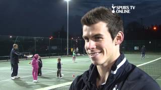 Bale takes to the court  Tennis with Tottenham Hotspur [upl. by Bil]