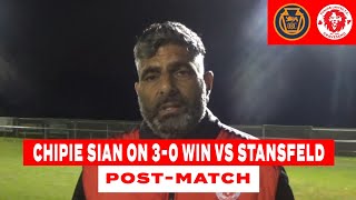 PostMatch Interview  Chipie Sian on 30 Win vs Stansfeld  12092023 [upl. by Asiat]