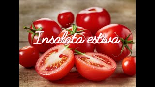 Idee ricette Insalata estiva fagiolini patate pomodori cipolle e olive [upl. by Nilyaj]