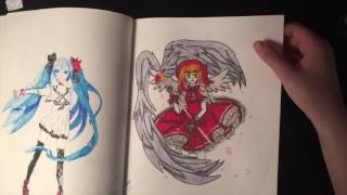 CUTE LITTLE ANIME GIRL Sketchbook tour 4 [upl. by Keven220]