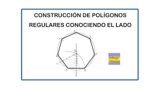 Trazado de polígonos regulares conociendo el lado [upl. by Iccir]