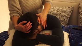 Massaggio alla TestaSpalle con suono del Phon  HeadShoulder massage with sound of Phon [upl. by Ettennig]