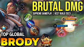 BRODY BEST BUILD 2023  TOP GLOBAL BRODY GAMEPLAY  MOBILE LEGENDS✓ [upl. by Imuyam]