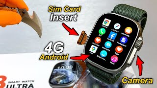 4G Android SmartWatch With SimCard Insert⚡️ X8 Ultra 4G with Camera Better than S8 Ultra 4G  ASMR [upl. by Sanger777]