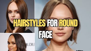 HAIRSTYLES for round FACE and BIG FOREHEAD  BEST HAIRSTYLES FOR WOMEN whit round FACE 2024 [upl. by Reisch806]