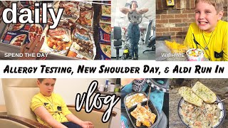 FIT MOM VLOG Traumatizing Allergy Testing New Shoulder Workout amp Aldi Run [upl. by Alel273]