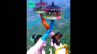 Flying kiss on the edge of a 1250meter cliff at Baima Mountain Chongqing [upl. by Pirnot65]