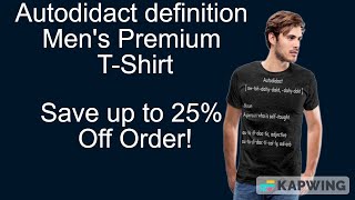 Autodidact definition Mens Premium TShirt [upl. by Felicio]