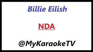 NDA KARAOKE Billie Eilish [upl. by Burkhard]