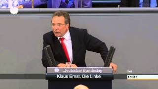 Klaus Ernst DIE LINKE TTIPVerhandlungstexte ans Tageslicht und Verhandlungen stoppen [upl. by Amahs]