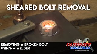 Removing a broken bolt using a welder [upl. by Ylrebmi]