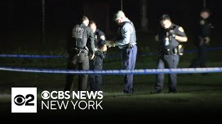 3 people shot near migrant shelter on Randalls Island police say [upl. by Ahsinom116]