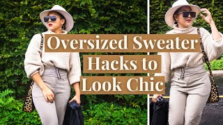 How to Look Chic in Chunky Sweaters 5 Oversized Sweater Outfit Ideas [upl. by Litnahc537]