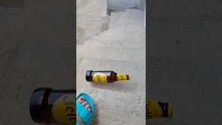 Bottle falling down the stairs amazing effect experiment test [upl. by Asinla86]