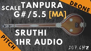 Tanpura Sruthi  Drone  G Scale or 55 Kattai  Ma Madhyamam Madhyam  2076Hz [upl. by Strain]