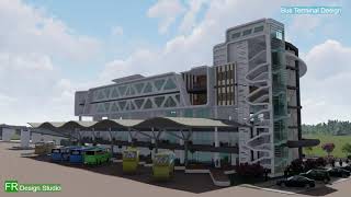 Bus Terminal Design walkthrough with Revit and Lumion [upl. by Rehctaht]