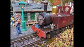 Easter Saturday running trains on an sm32 16mm scale live steam garden railway [upl. by Earlie392]