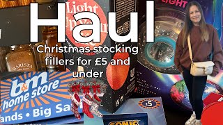 SHOPPING HAULBampM CHRISTMAS STOCKING FILLERSGIFT IDEAS FOR £5 AND UNDERBUDGET FOODTOILETRIES etc [upl. by Bellda892]