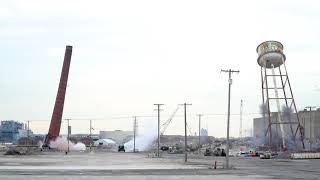 Bayonne Water Tower Implosion Slow Motion [upl. by Breech]