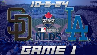 10524 San Diego Padres vs Los Angeles Dodgers NLDS Game 1 Game Audio  MLB Playoff Cast amp Chat [upl. by Haimarej]