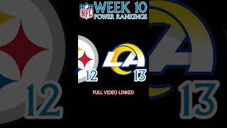 NFL Week 10 Power Rankings nfl nflpowerrankings nflfootball [upl. by Phina]