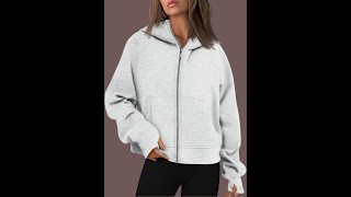 AUTOMET Womens Zip Up Hoodies Fleece Jackets Oversized Sweatshirts Fall Fashion Outfits 2024 Sweater [upl. by Giefer]