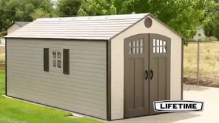 Lifetime 8x175 Ft Outdoor Storage Shed Kit w 2 Windows 60121  KitSuperStorecom [upl. by Aninay]