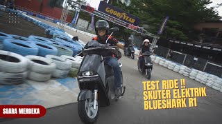 Test Ride  Review  Skuter elektrik pintar BlueShark R1 bakal muncul di pasaran [upl. by Vincenta]