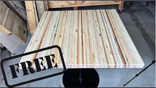 Free Pallet Wood Table Build Pallet Wood Furniture [upl. by Jenna]