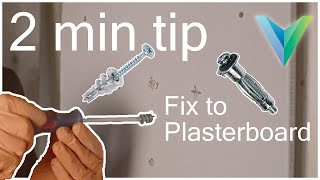 2 minute tipFixing to plasterboard [upl. by Aicenra]