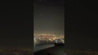 Qatar airways night fantastic views from inside the plane [upl. by Canada447]