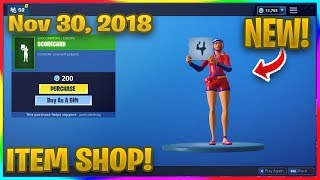 NEW SCORECARD EMOTE IN FORTNITE  Fortnite Item Shop Nov 30 2018 [upl. by Asaph828]