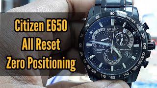 Citizen Eco Drive E650 Radio Controlled All Reset Zero Positioning  Watch Repair Channel [upl. by Ettecul]