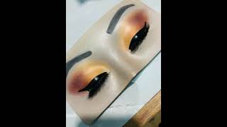 Orange yellow eyesreelseyecolormakeupmakeuptutorialshortsreelreelsyoutubeshortsviralvideo [upl. by Pinette]