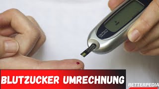 Blutzuckerwerte umrechnen mgdl  mmoll [upl. by Renferd]