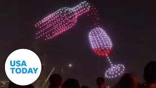 Ballet of drones showcases famous product  USA TODAY [upl. by Haskins]