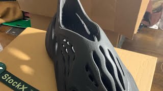 Onyx Yeezy foam runners unboxing stockx [upl. by Lorri]