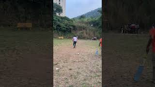 Gali cricket fun  Batsman OUT as he hits the ball as six in limited boundary game gullycricket [upl. by Oigufer]