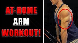 Complete Biceps amp Triceps Workout AtHome Resistance Band Workout  V SHRED [upl. by Moncear766]