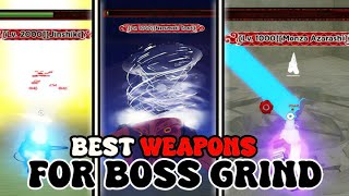 The BEST Shindo Life Weapons For Each Bosses  Shindo Life [upl. by Halludba]