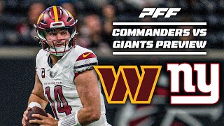 Commanders vs Giants Week 7 Game Preview  PFF [upl. by Dodd]