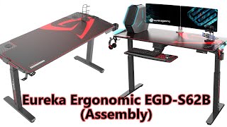 Gaming Desk Eureka Ergonomic EGDS62B Assembly [upl. by Sesmar607]