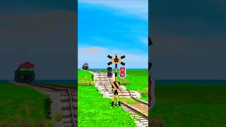 Railroad Crossing Walk on railwaytrack 🚦🚂 Shorts railroadcrossing 🚦😜 youtubeshorts [upl. by Annoif]