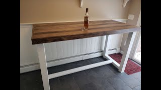 DIY HOW TO BUILD A BAR HEIGHT TABLE IN 15 MINUTES [upl. by Kravits144]