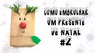 Como embrulhar um presente de natal 2 [upl. by Ansley]